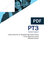 Instructions To Speaking Examiners - Revised Version