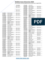 Costa Mediterranea 2020 Cruise Itinerary Port Schedule