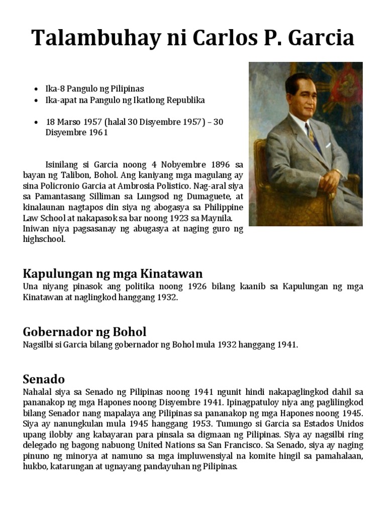 Talambuhay Ni Carlos P Garcia PDF