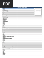 Standard Employee Joining Form