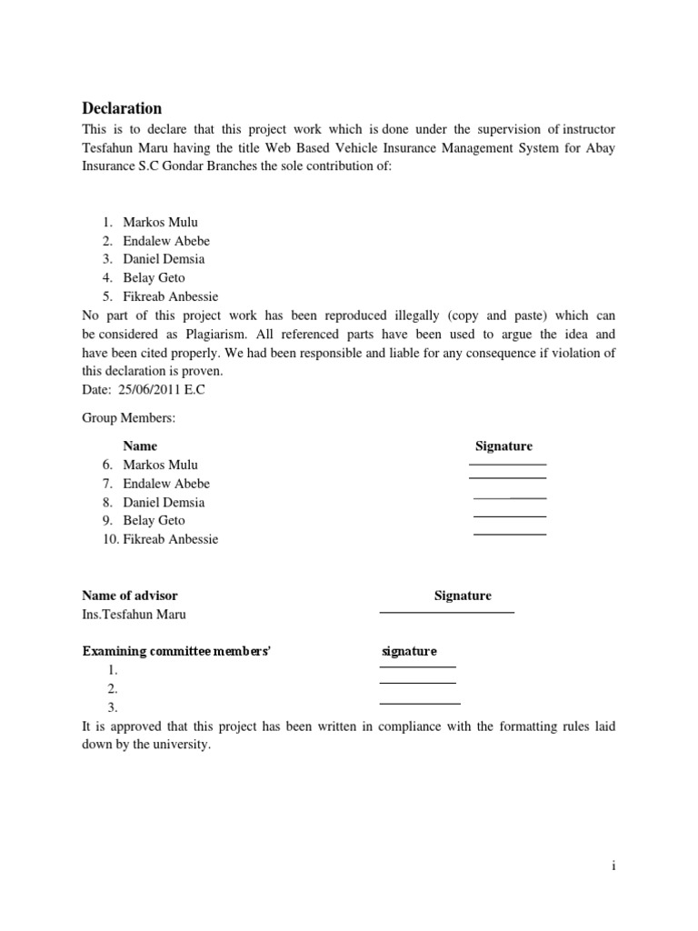 Vehicle Insurance Management System PDF Insurance Use Case