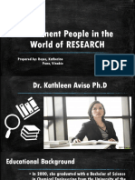 Prominent People in The World of RESEARCH