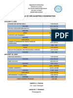 2019-2020 Exam Schedule