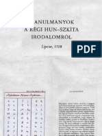 Bél Mátyás - Tanulmányok A Régi Hun-Szkíta Irodalomról - 1718