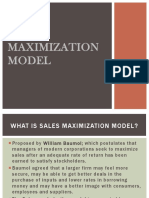 Sales Maximization Model