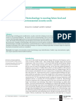 (2564615X - The EuroBiotech Journal) Contributions of Biotechnology To Meeting Future Food and Environmental Security Needs