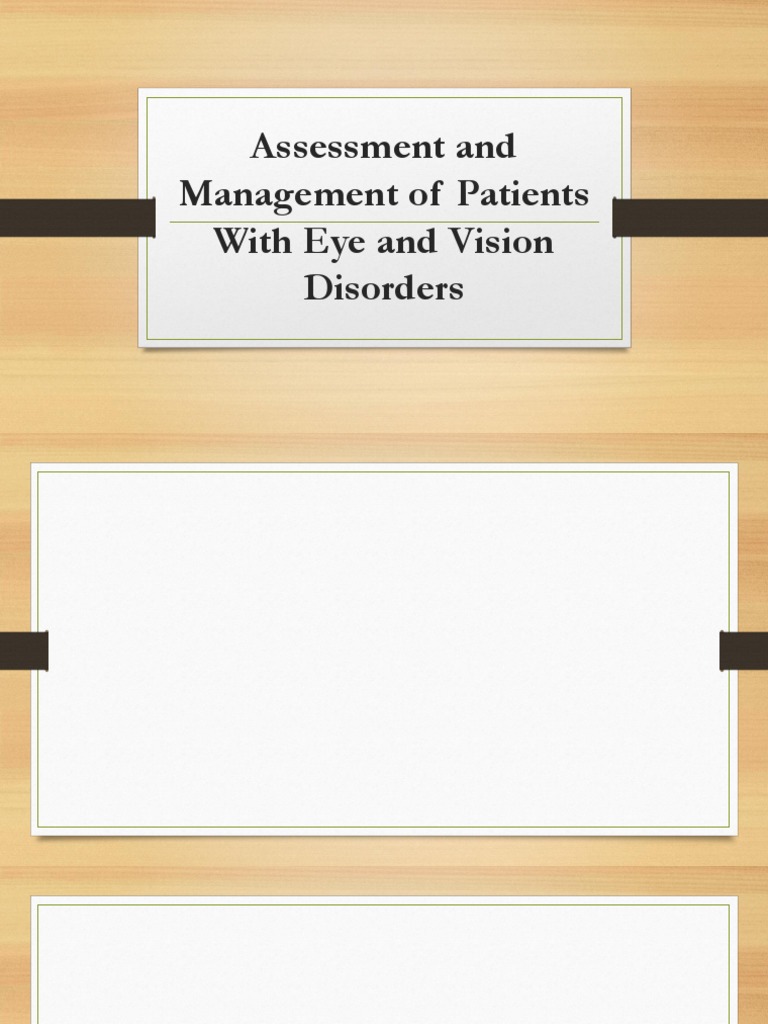 Management of Eye and Vision Disorders | PDF | Glaucoma | Visual Acuity
