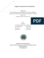 Makalah Konsep Anggaran Energi, Efisiensi Dan Produktivitas