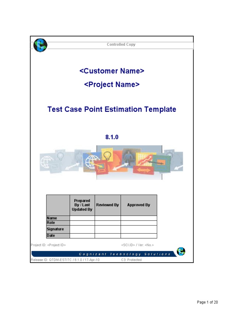 Test Case Point Estimation Template | PDF | Transmission Control ...
