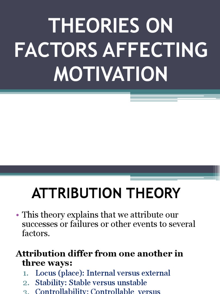 Factors Influencing Student Motivation | PDF | Self Efficacy | Motivation