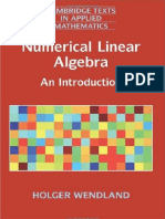 Holger Wendland - Numerical Linear Algebra - An Introduction (2017, Cambridge University Press) PDF