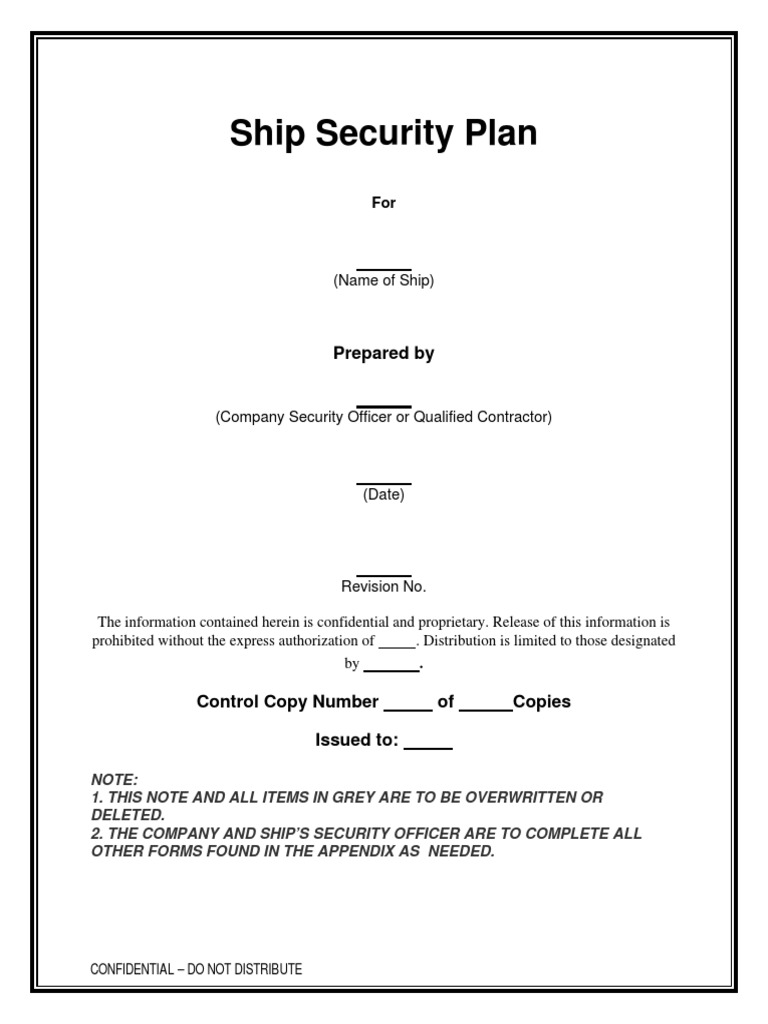 CDP701 Rev01 Ship Security Plan PDF Water Transport