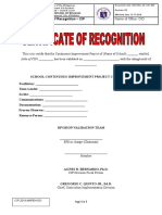 QF 007 Certificate of Recognition CIP