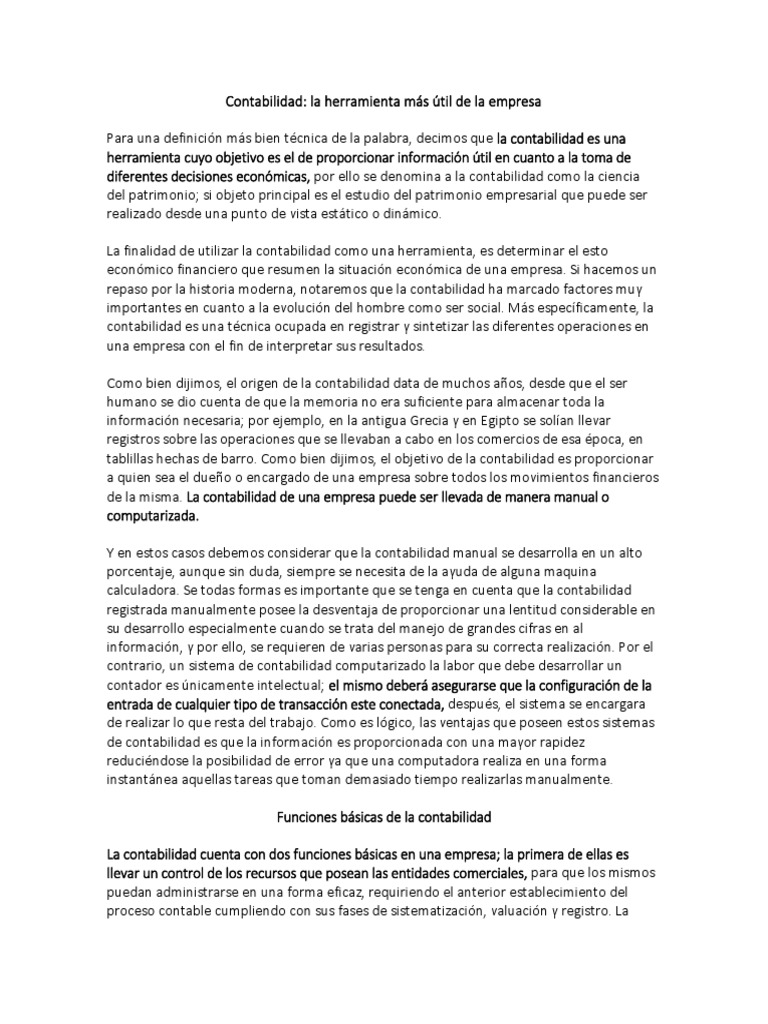 La Contabilidad y La Toma de Decisiones | PDF | Contabilidad | Business