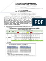 Final Pengumuman Pelaksanaan SKD 2019 PDF