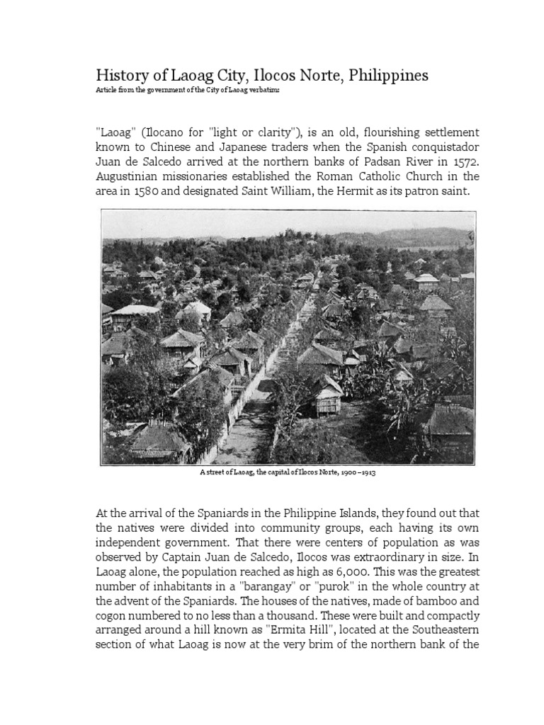 History of Laoag City, Ilocos Norte | PDF | Philippines