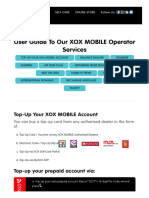 User Guide - Mobile Operator - XOX™ Mobile