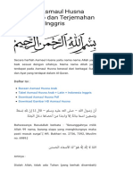 Tabel 99 Asmaul Husna Latin Arab Dan Terjemahan Indonesia-Inggris - Jagad - Id