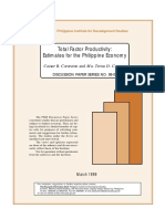 Total Factor Productivity in The PH Economy