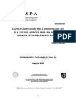 Muller - La No Planificacion en La Arg de Los 90 y 2000 - 2011