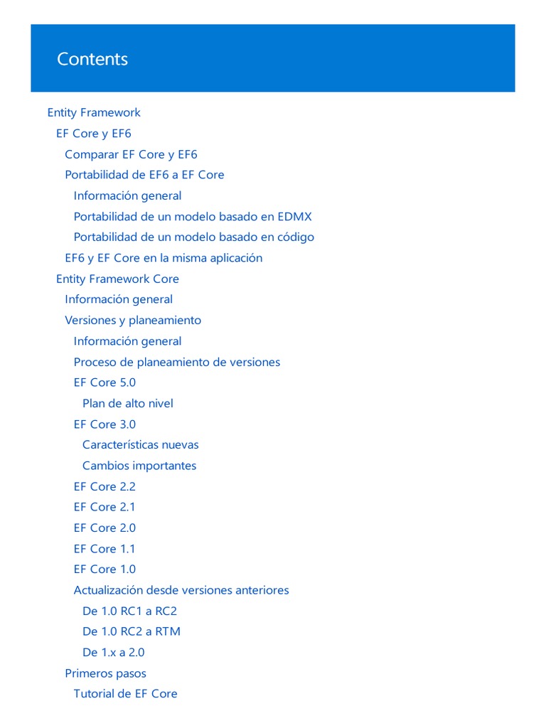 Guía de Portabilidad a EF Core | PDF | Consulta integrada de idiomas ...