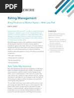 PolicyCenter Data Sheet Rating Management