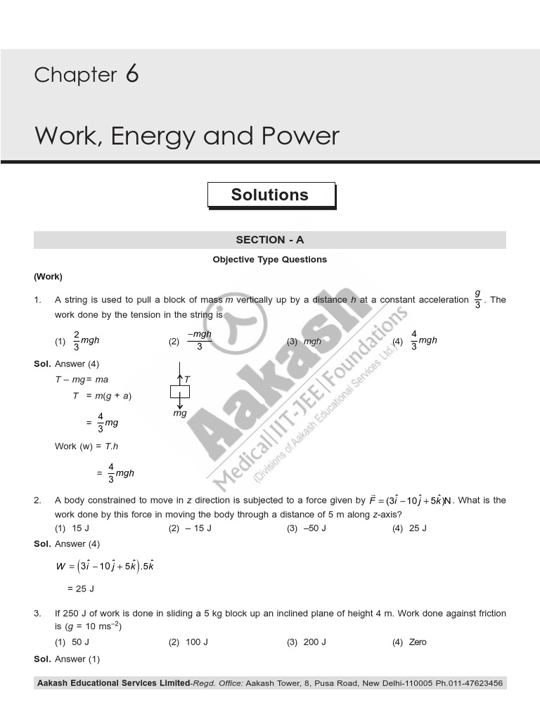 6 Work Energy And Power Pdf Collision Natural Philosophy