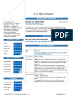 Resume of iOS Developer