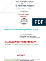 MIP Gasket Manufacturing & Marketing Report