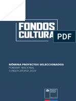 Resultados Fondart Nacional 2020 PDF