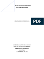 Modelo de Gestión de Operaciones para Pymes Innovadora 2019