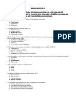 Examen de Cultura General Orientado A Las Relaciones Internacionales para El Ingreso A La Rama Diplomático-Consular Del Servicio Exterior Mexicano