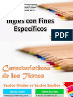 Función Comunicativa de Los Textos - Inglés II PDF