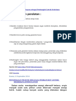 Perawatan Produk Rekayasa Sebagai Pembangkit Listrik Sederhana