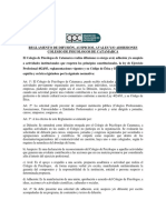 Reglamento difusión avales Colegio Psicólogos Catamarca