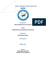 Tarea IV de Etica Profesional Docente