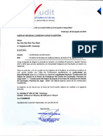 Carta para Confirmación