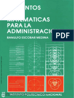 Elementos de Matemáticas para La Administración - (PG 1 - 1) PDF
