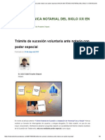 Trámite de Sucesión Voluntaria Ante Notario Con Poder Especial - HACIA UNA TÉCNICA NOTARIAL DEL SIGLO XXI EN BOLIVIA