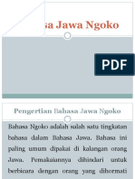 Bahasa Jawa Ngoko