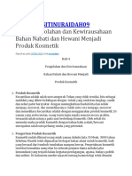 Pengolahan Dan Pengemasan Bahan Nabati Dan Hewani Untuk Produk Kosmetik