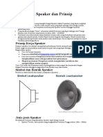 Pengertian Speaker Dan Prinsip Kerjanya