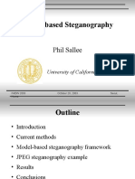 Model-Based Steganography: Phil Sallee