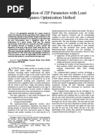 Determination of ZIP Parameters with Least Squares Optimization Method