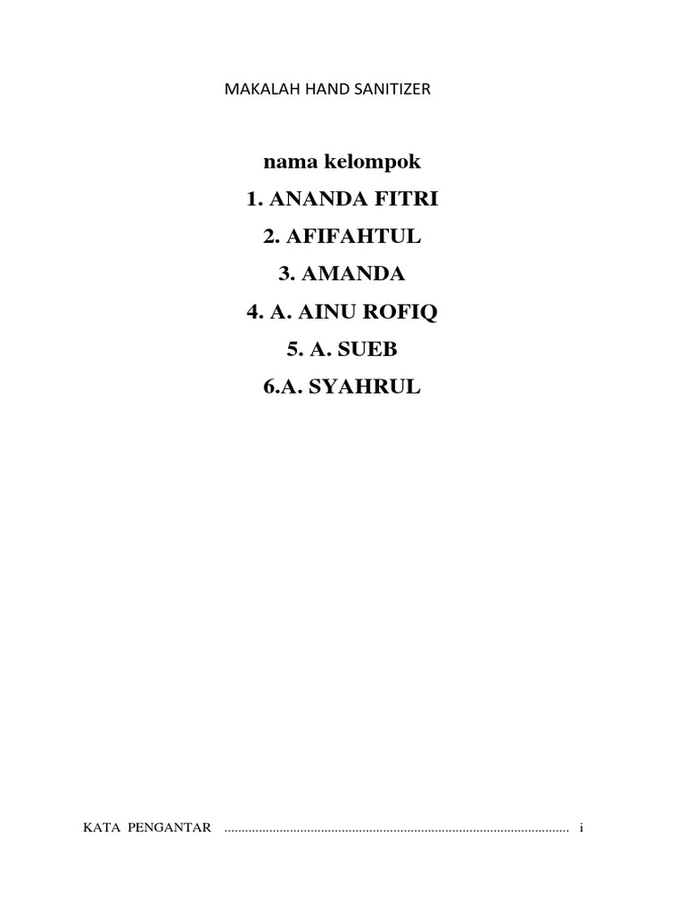 Makalah Hand Sanitizer