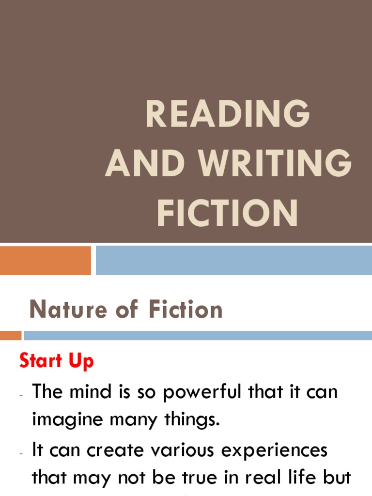 Reading and Writing Fiction PDF Writers Imagination
