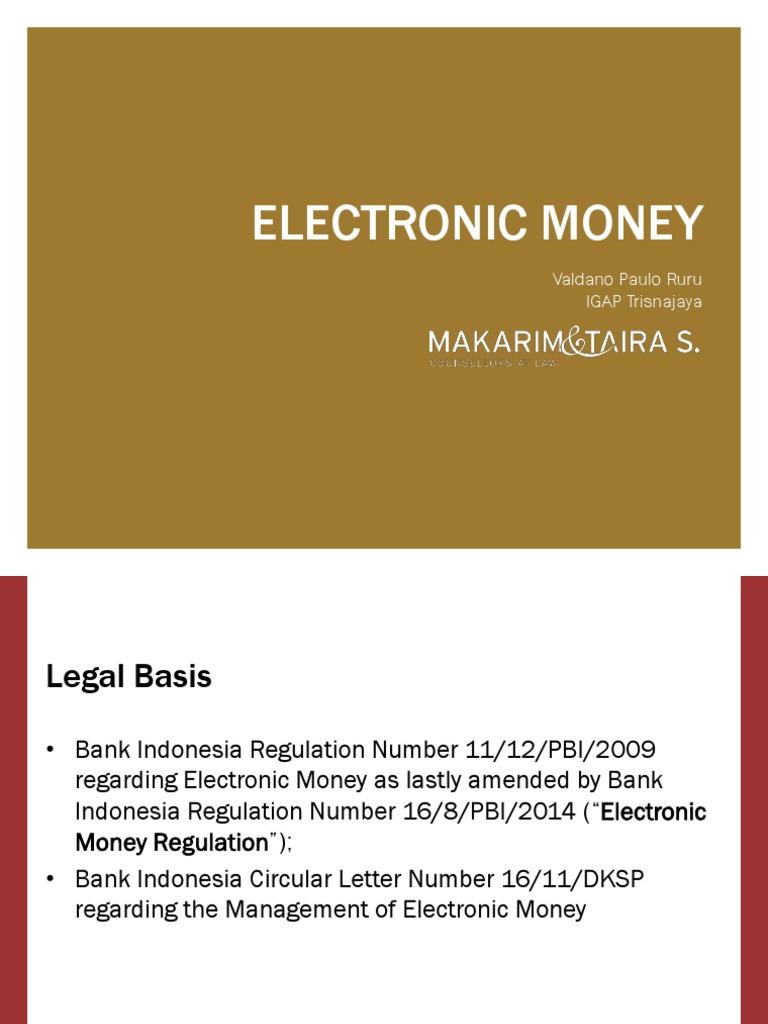 Electronic Money Regulation Overview | PDF | Money | Payments
