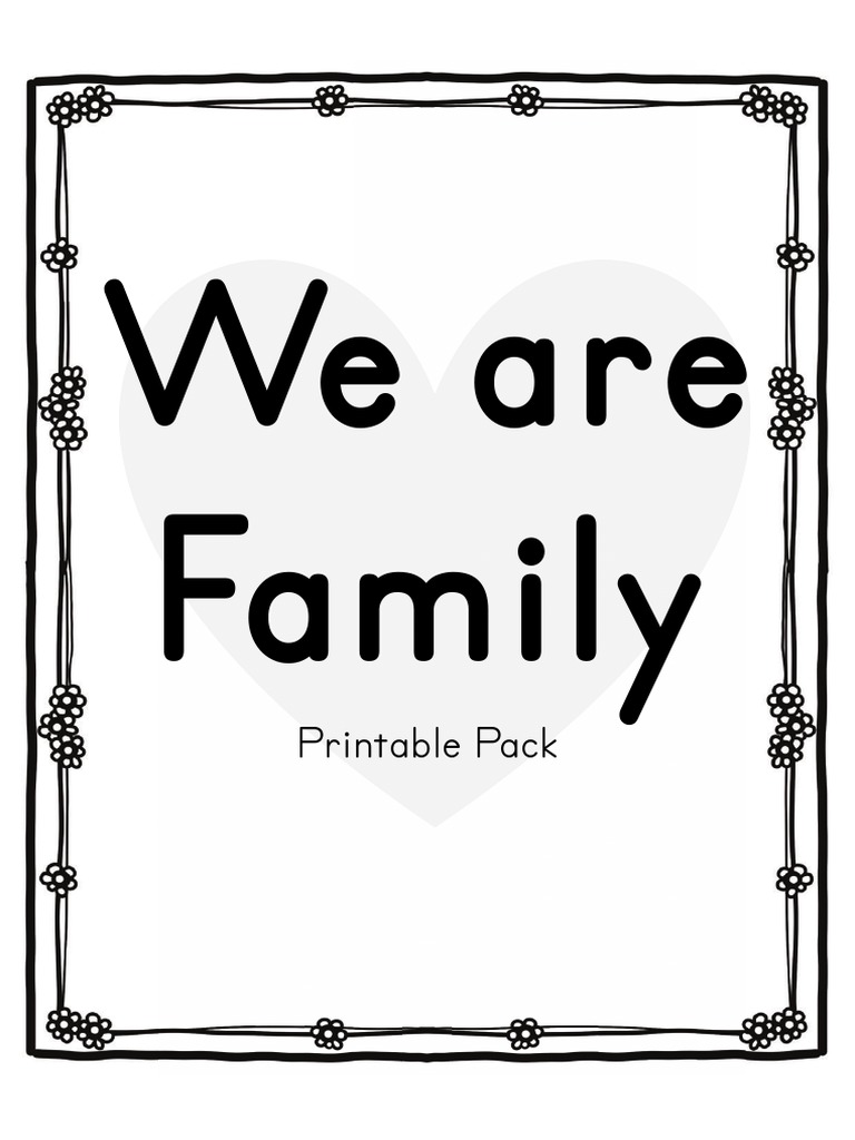 Family Printable Worksheets Color PDF | PDF | Letter Case | Typography