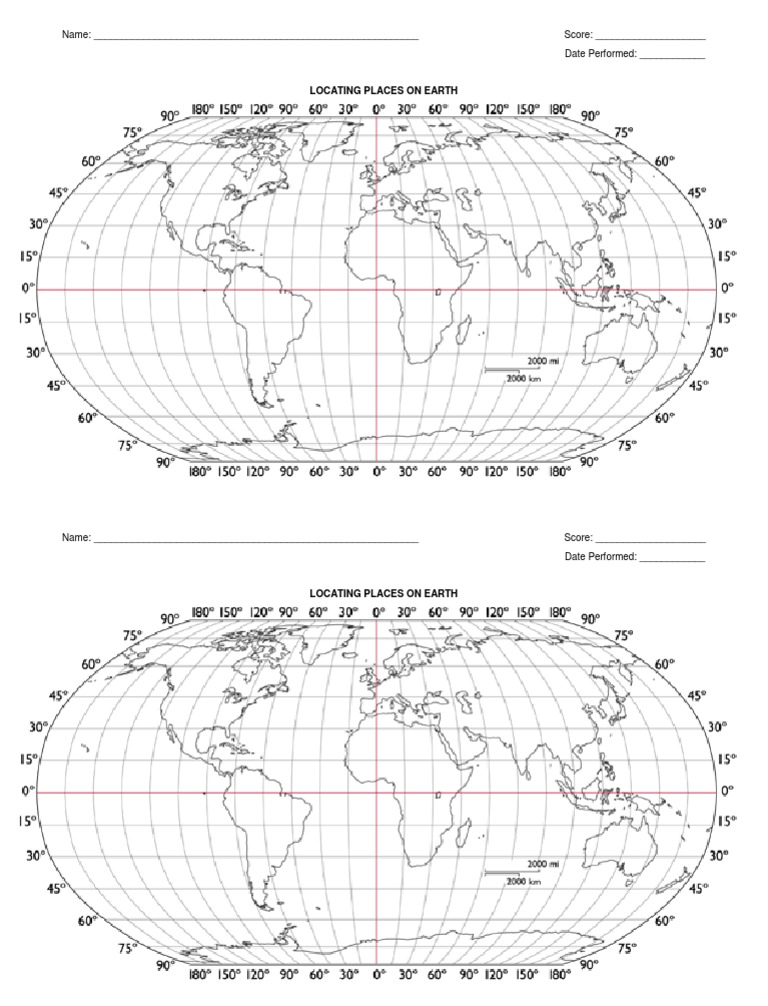 Blank Map For Lesson 1 ES7 | PDF