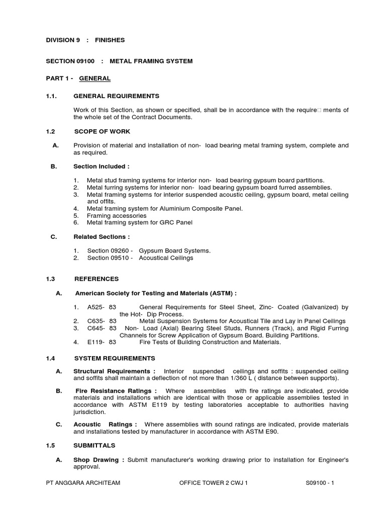 section-09100-metal-framing-system-pdf-framing-construction-drywall